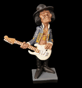 Jimi Hendrix Comical Figurine - The Comical World of Stratford. Funny Comical Figurines